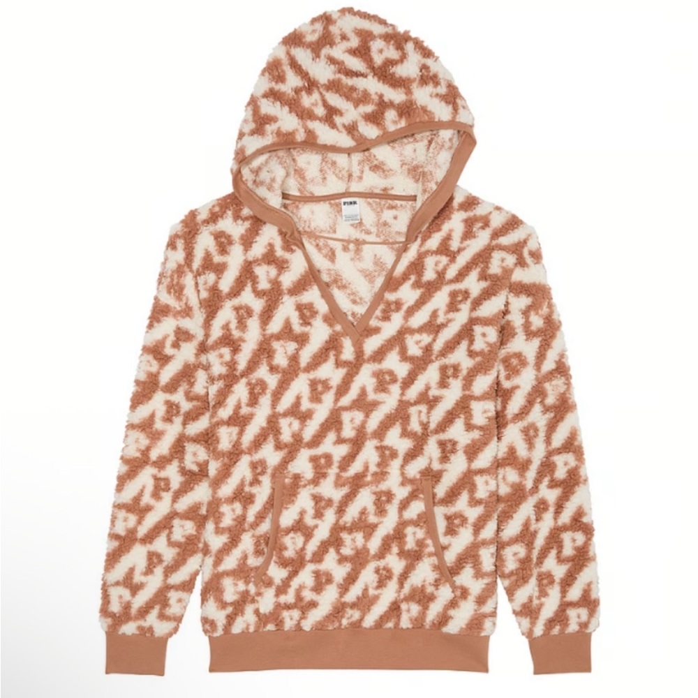 PINK Victoria's Secret Oversized Sherpa Hoodie - Picture 3 of 11